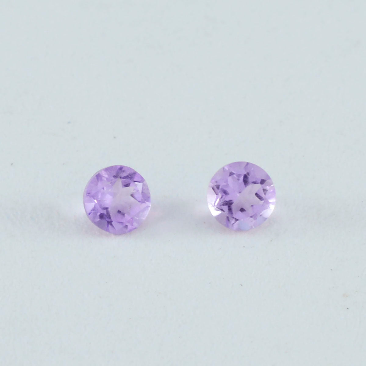 Amethyst 1PC Tiny 5x5 MM Round Faceted Purple Sparkling Semi Precious Loose Gemstone