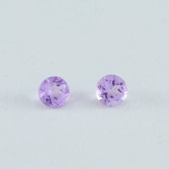 Amethyst 1PC Tiny 5x5 MM Round Faceted Purple Sparkling Semi Precious Loose Gemstone