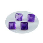 Amethyst 1PC Large 10x10 MM Square Faceted Purple Shine Semi Precious Loose Gemstones