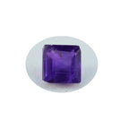Amethyst 1PC Large 11x11 MM Square Faceted Purple Fine Semi Precious Gems
