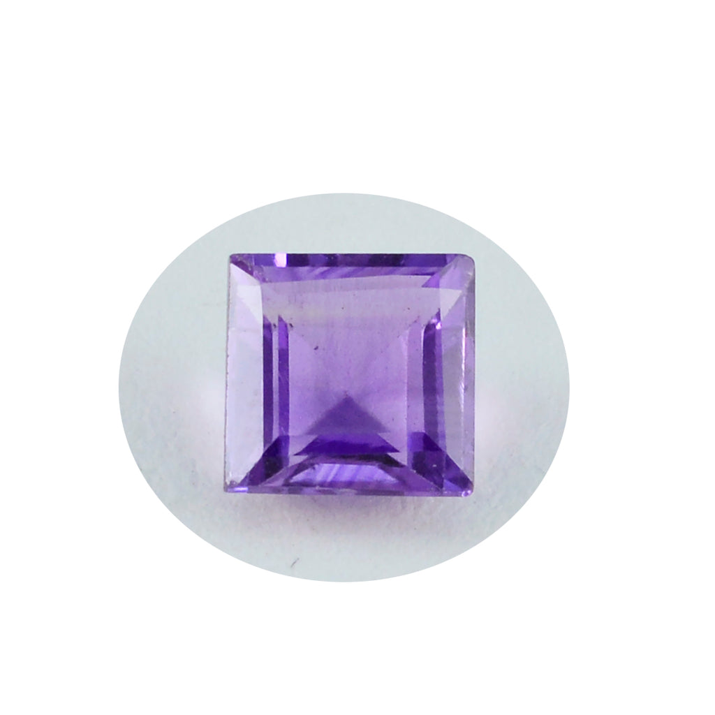 Amethyst 1PC Chunky 13x13 MM Square Faceted Purple Natural Semi Precious Loose Gemstone