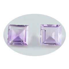 Amethyst 1PC Chunky 14x14 MM Square Faceted Purple Genuine Semi Precious Loose Gemstones