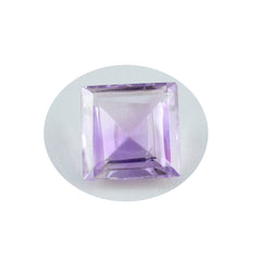 Amethyst 1PC Chunky 15x15 MM Square Faceted Purple Superior Semi Precious Gems