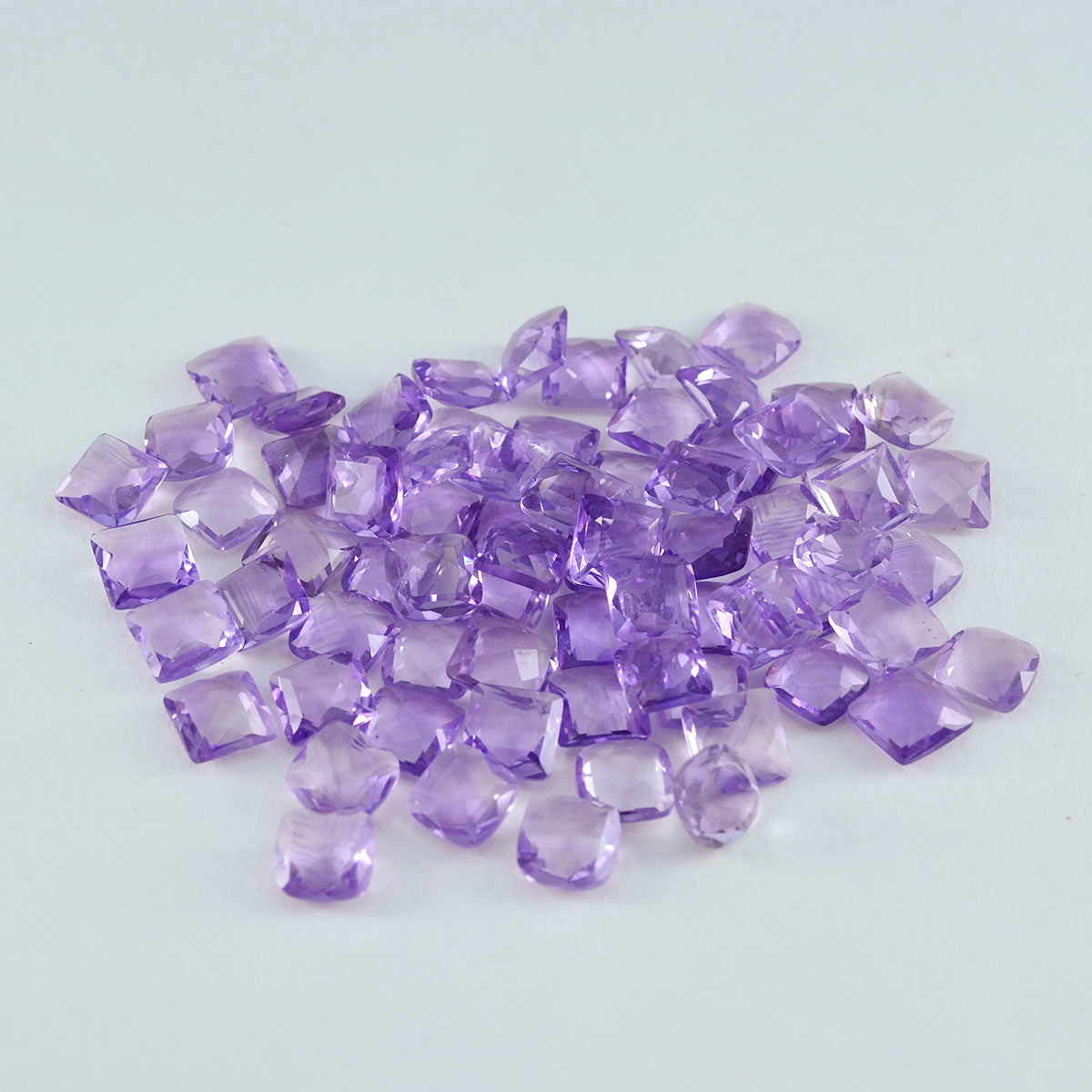 Amethyst 1PC Tiny 5x5 MM Square Faceted Purple Sparkling Semi Precious Loose Gemstone