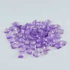 Amethyst 1PC Tiny 5x5 MM Square Faceted Purple Sparkling Semi Precious Loose Gemstone
