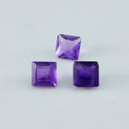 Amethyst 1PC Medium 9x9 MM Square Faceted Purple Lustrous Semi Precious Loose Gemstone