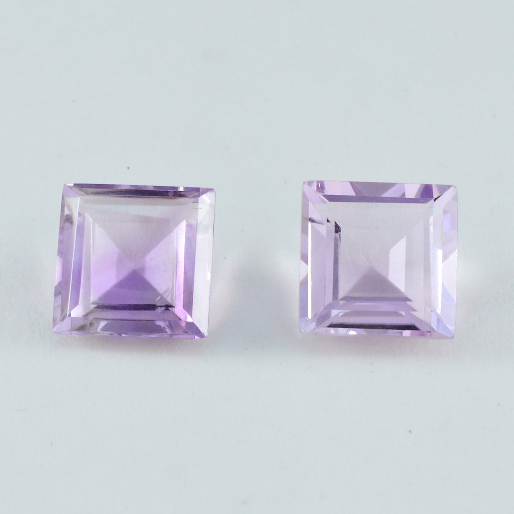 Amethyst 1PC Chunky 13x13 MM Square Faceted Purple Natural Semi Precious Loose Gemstone
