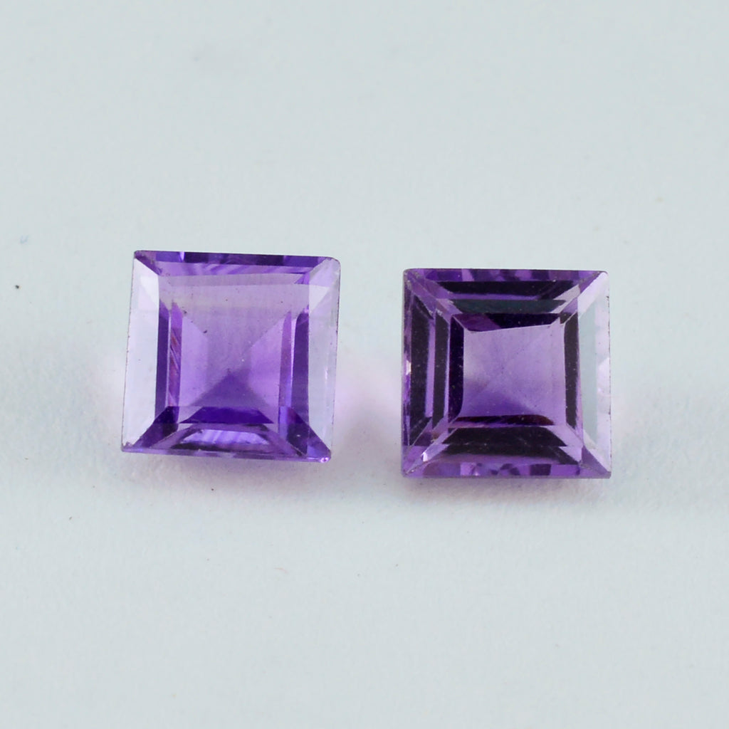 Amethyst 1PC Chunky 16x16 MM Square Faceted Purple Pure Semi Precious Loose Gems