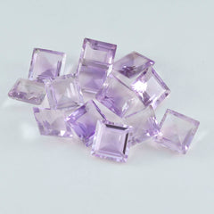 Amethyst 1PC Tiny 5x5 MM Square Faceted Purple Sparkling Semi Precious Loose Gemstone