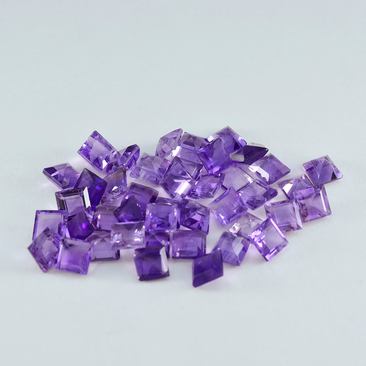 Amethyst 1PC Small 7x7 MM Square Faceted Purple Splendid Semi Precious Gems