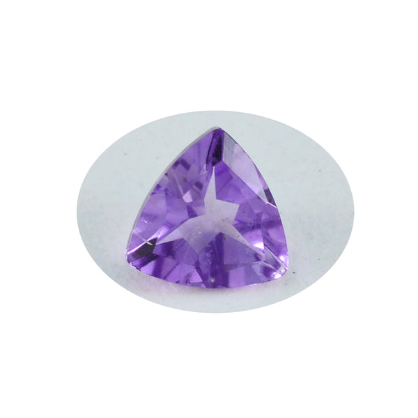 Amethyst 1PC Large 10x10 MM Triangle Faceted Purple Shine Semi Precious Loose Gemstones