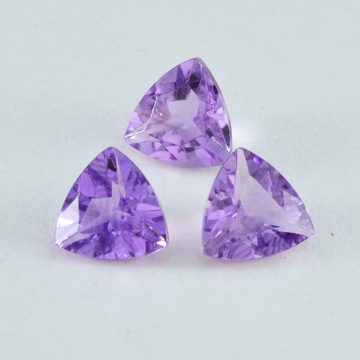 Amethyst 1PC Large 12x12 MM Triangle Faceted Purple High Quality Semi Precious Loose Gems