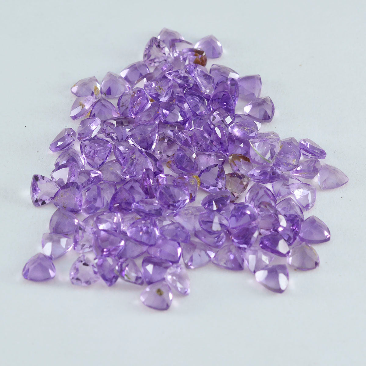 Amethyst 10PC Tiny 4x4 MM Triangle Faceted Purple Brilliant Semi Precious Loose Gems