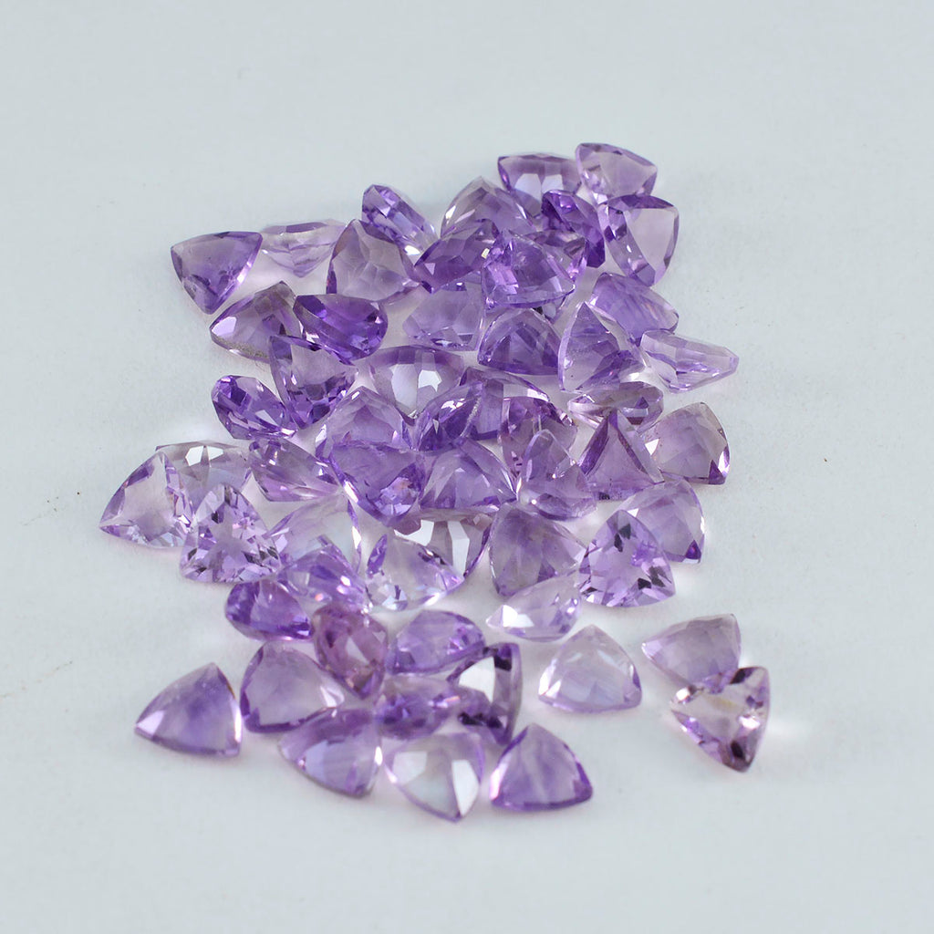 Amethyst 1PC Small 8x8 MM Triangle Faceted Purple Luster Semi Precious Loose Gems
