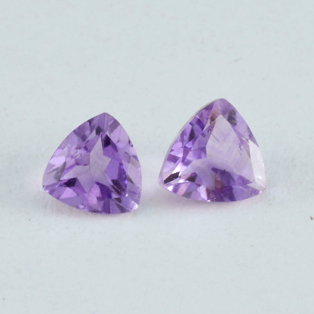 Amethyst 1PC Large 11x11 MM Triangle Faceted Purple Fine Semi Precious Gems