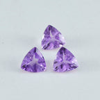 Amethyst 1PC Tiny 6x6 MM Triangle Faceted Purple Polished Semi Precious Loose Gemstones