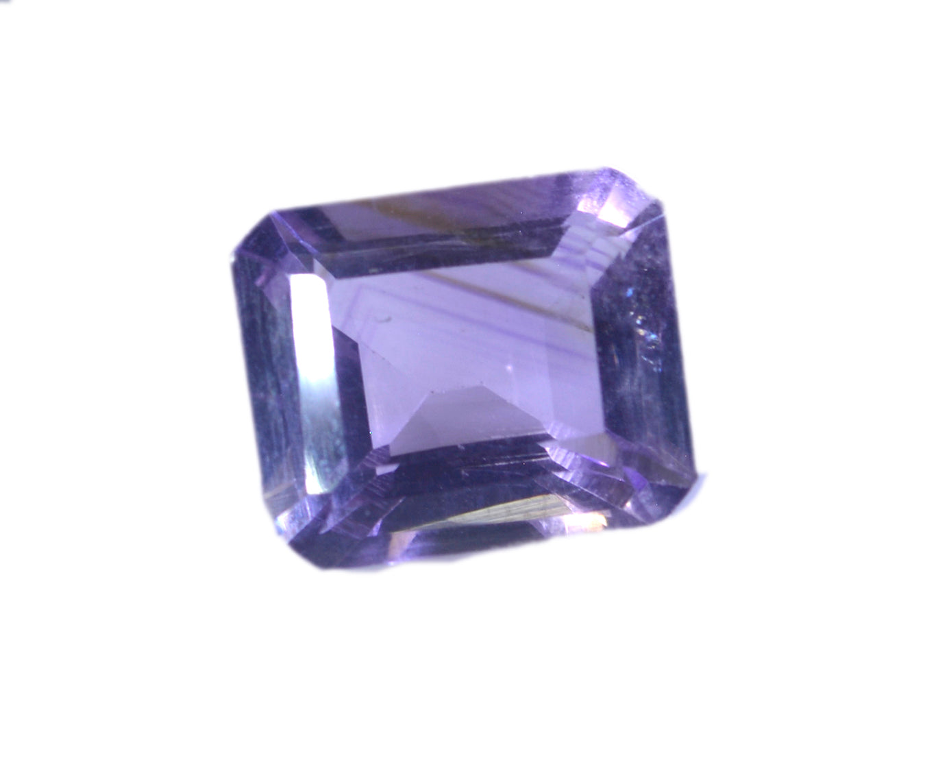 Amethyst 1PC Large 10x12 MM Emerald Faceted Purple Sparkling Semi Precious Loose Gemstone