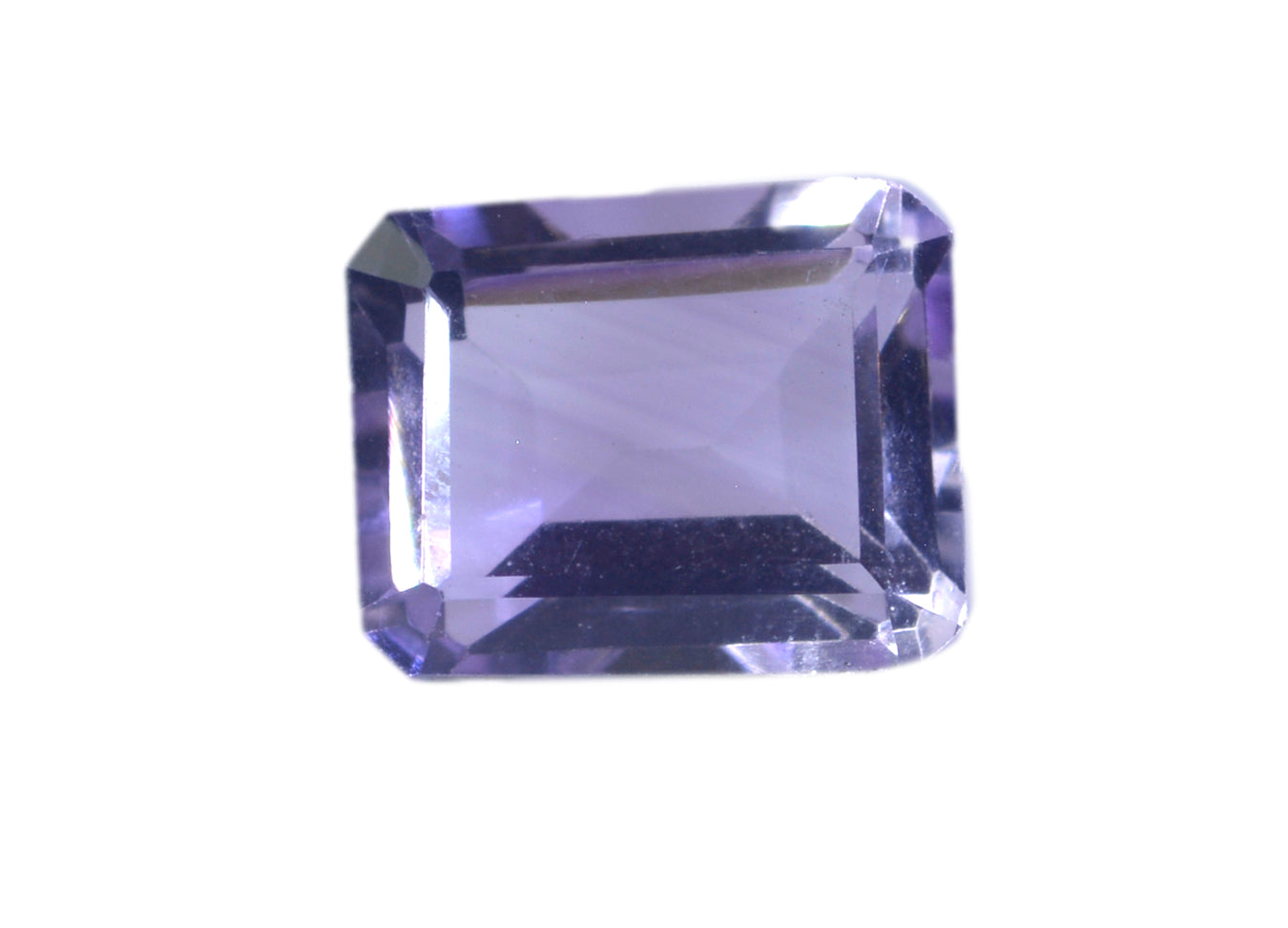 Amethyst 1PC Large 9x11 MM Emerald Faceted Purple Fiery Semi Precious Gems