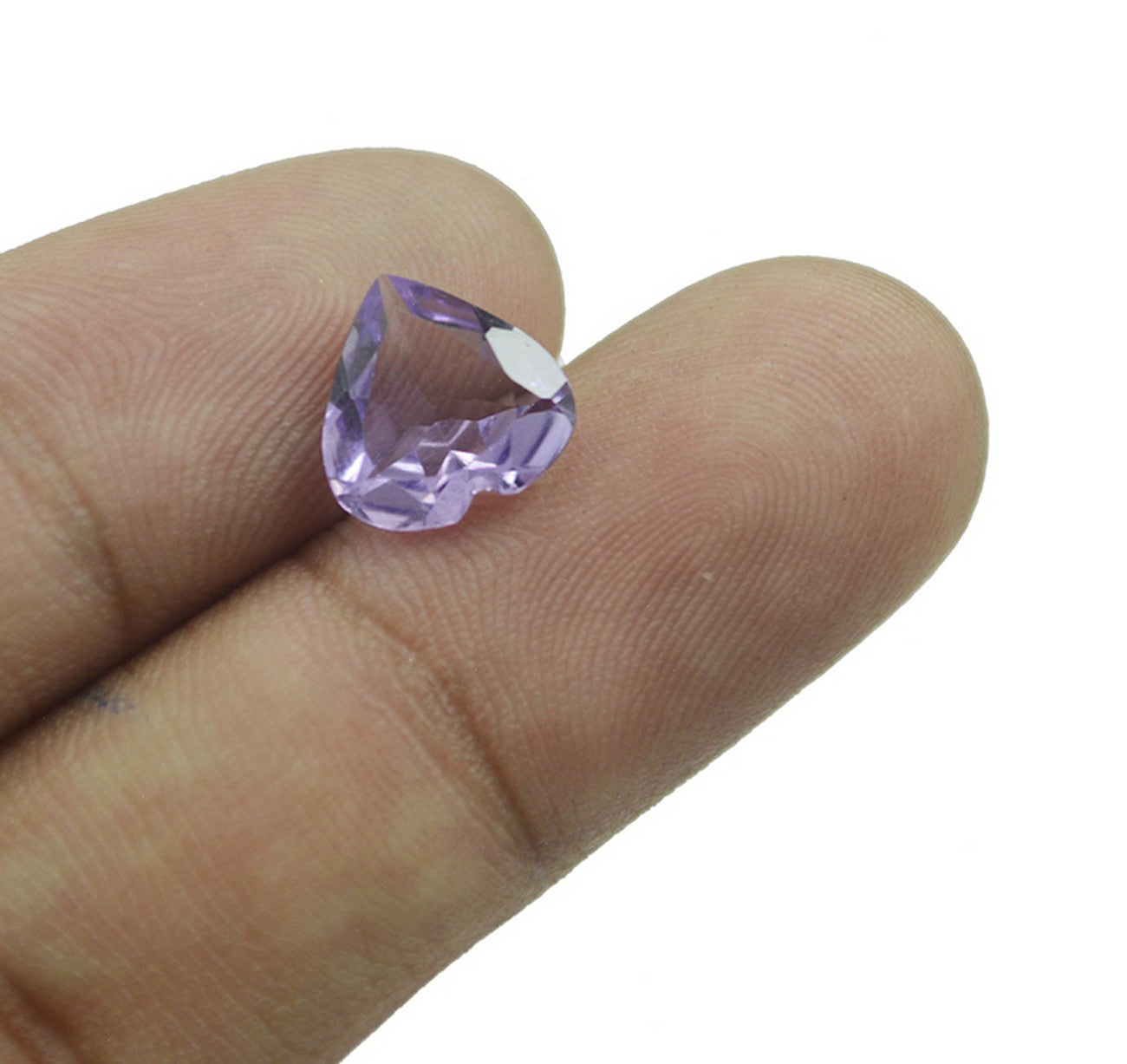 Amethyst 1PC Chunky 13x13 MM Heart Faceted Purple Natural Semi Precious Loose Gemstone