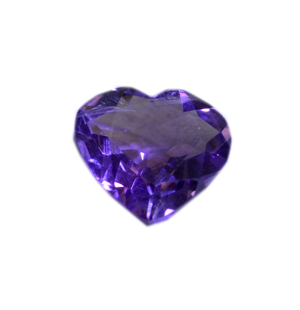 Amethyst 1PC Chunky 16x16 MM Heart Faceted Purple Pure Semi Precious Loose Gems