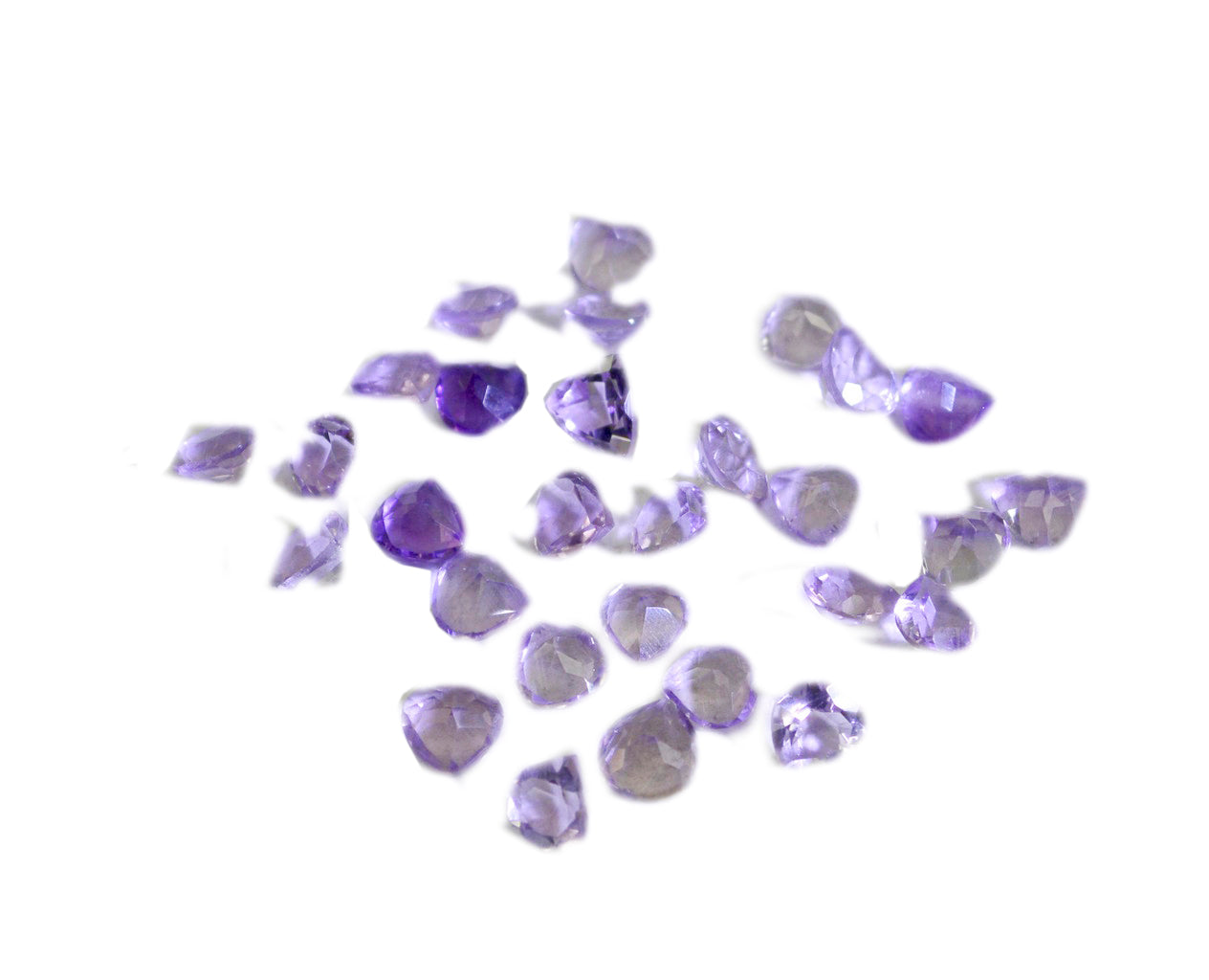 Amethyst 1PC Small 7x7 MM Heart Faceted Purple Splendid Semi Precious Gems
