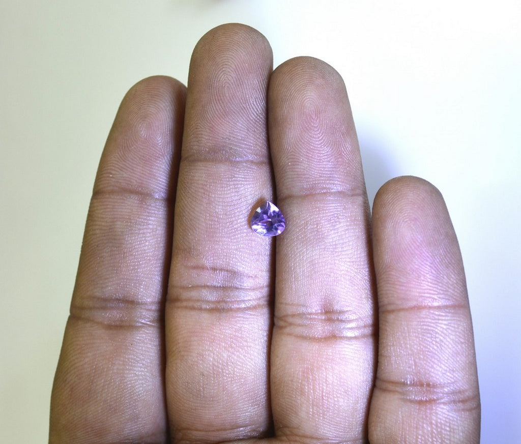 Amethyst 1PC Small 7x7 MM Heart Faceted Purple Splendid Semi Precious Gems