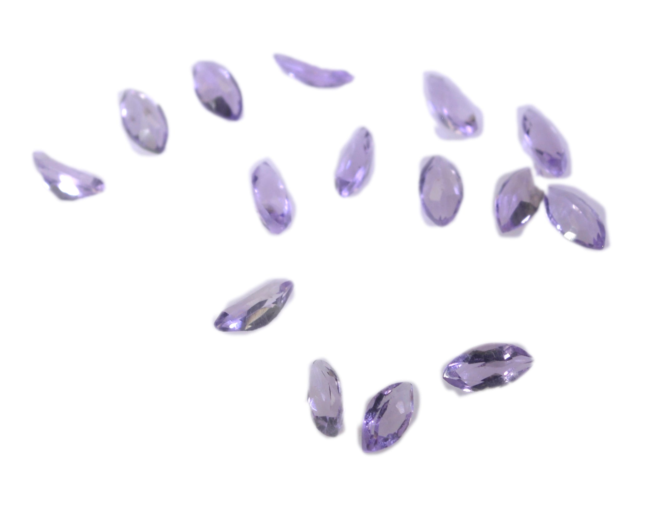 Amethyst 1PC Tiny 3x6 MM Marquise Faceted Purple Natural Semi Precious Gems Sekundär produktbild