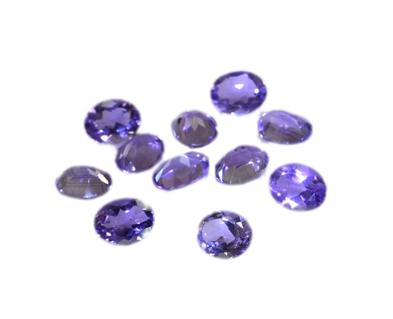 Amethyst 1PC Small 6x9 MM Oval Faceted Purple Splendid Semi Precious Gems