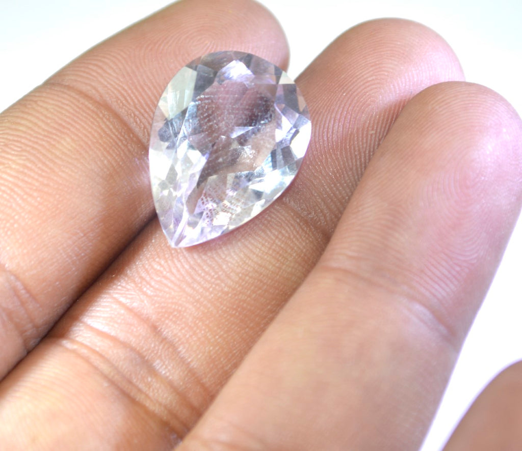 Amethyst 1PC Chunky 12x16 MM Pear Faceted Purple Fine Semi Precious Loose Gemstone