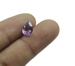 Amethyst 1PC Large 9x11 MM Pear Faceted Purple Splendid Semi Precious Loose Gemstone