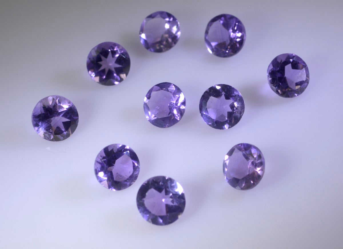 Amethyst 1PC Large 12x12 MM Round Faceted Purple High Quality Semi Precious Loose Gems