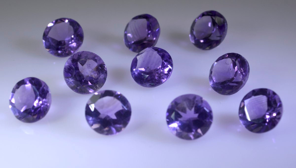Amethyst 1PC Chunky 13x13 MM Round Faceted Purple Natural Semi Precious Loose Gemstone