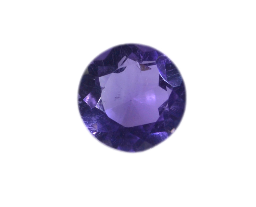 Amethyst 1PC Small 7x7 MM Round Faceted Purple Splendid Semi Precious Gems