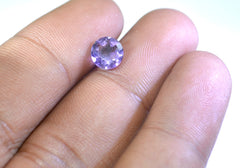 Amethyst 1PC Medium 9x9 MM Round Faceted Purple Lustrous Semi Precious Loose Gemstone