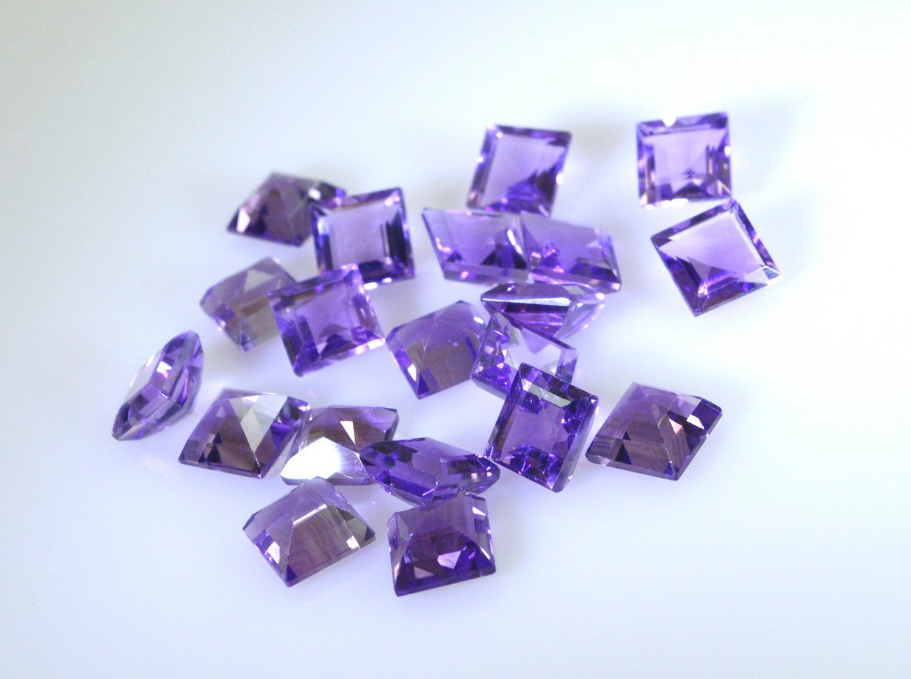 Amethyst 1PC Large 11x11 MM Square Faceted Purple Fine Semi Precious Gems