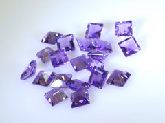 Amethyst 1PC Large 11x11 MM Square Faceted Purple Fine Semi Precious Gems