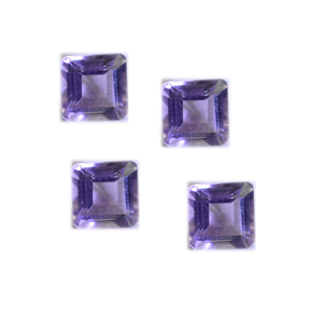 Amethyst 1PC Chunky 15x15 MM Square Faceted Purple Superior Semi Precious Gems
