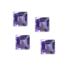 Amethyst 1PC Chunky 15x15 MM Square Faceted Purple Superior Semi Precious Gems