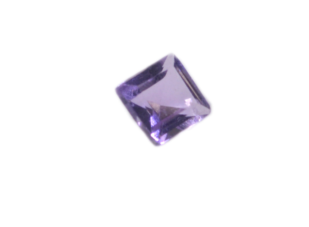 Amethyst 10PC Tiny 4x4 MM Square Faceted Purple Brilliant Semi Precious Loose Gems