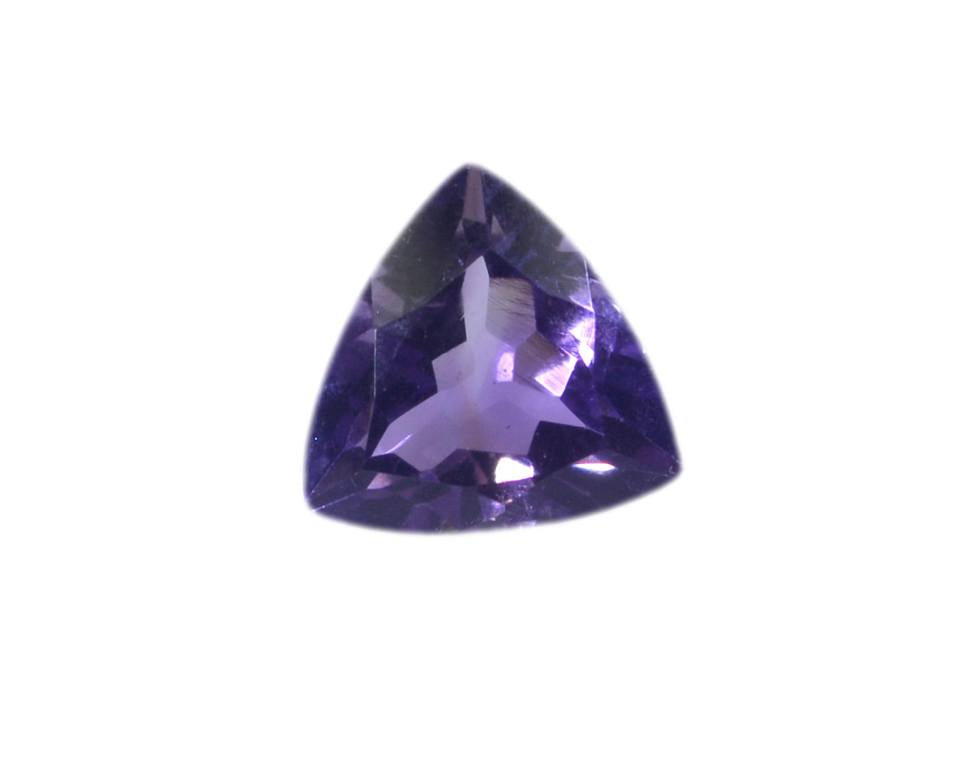 Amethyst 1PC Large 10x10 MM Triangle Faceted Purple Shine Semi Precious Loose Gemstones