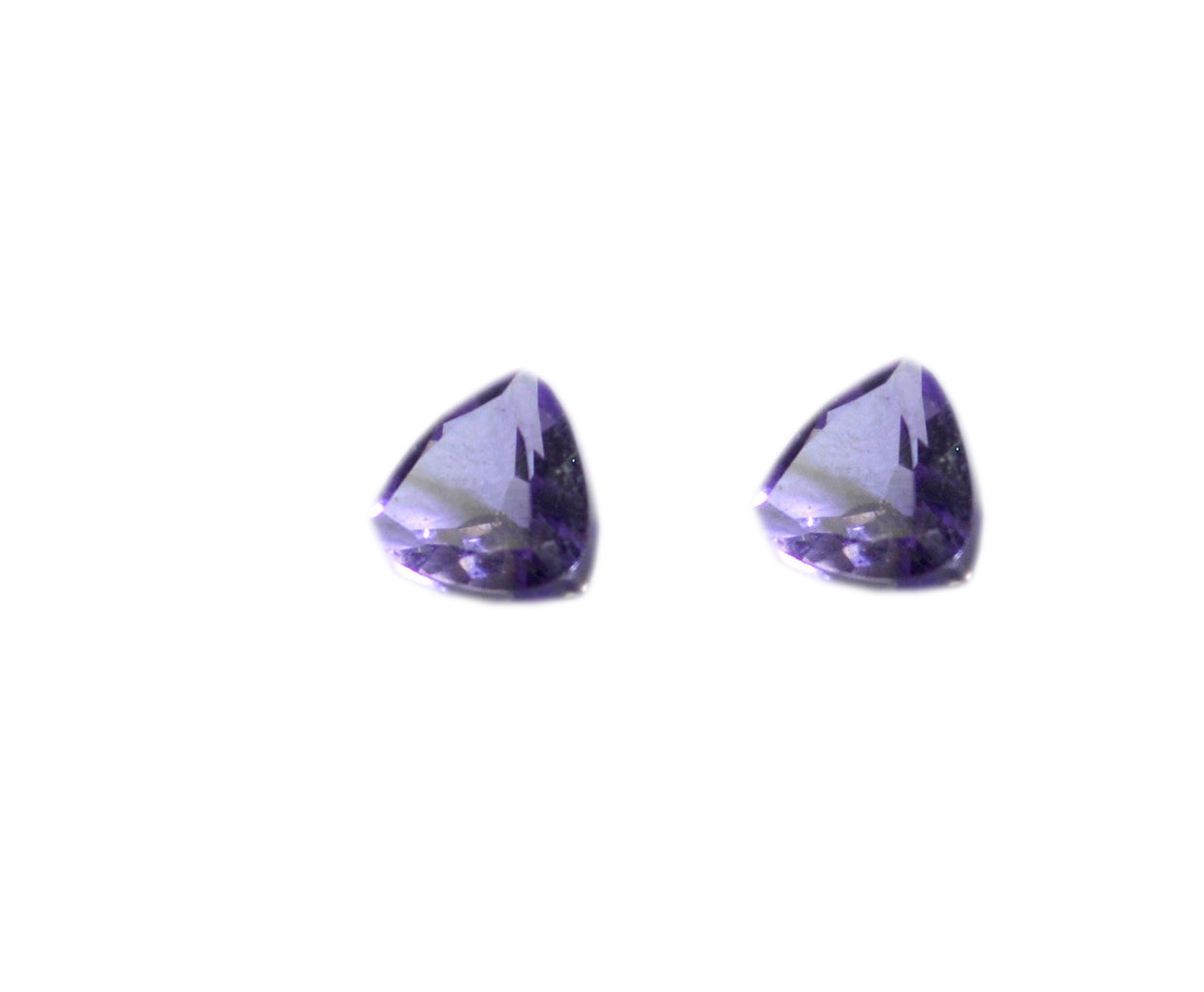 Amethyst 10PC Tiny 4x4 MM Triangle Faceted Purple Brilliant Semi Precious Loose Gems