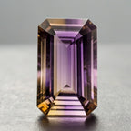 Ametrine 1PC Medium 7x14 MM Baguette Faceted Multicolor Brilliant Semi Precious Loose Gemstones