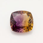 Ametrine 1PC Large 10x10 MM Cushion Faceted Multicolor Shine Semi Precious Loose Gems