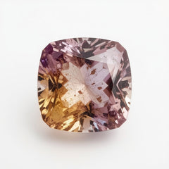 Ametrine 1PC Chunky 14x14 MM Cushion Faceted Multicolor Genuine Semi Precious Loose Gems