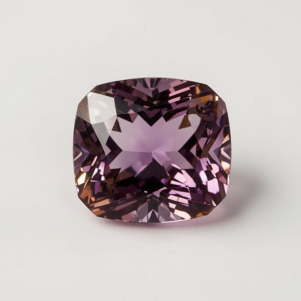 Ametrine 1PC Chunky 16x16 MM Cushion Faceted Multicolor Pure Semi Precious Loose Gemstones