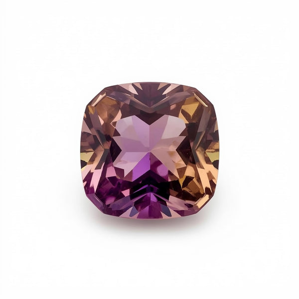 Ametrine 10PC Tiny 3x3 MM Cushion Faceted Multicolor Fiery Semi Precious Loose Gemstone