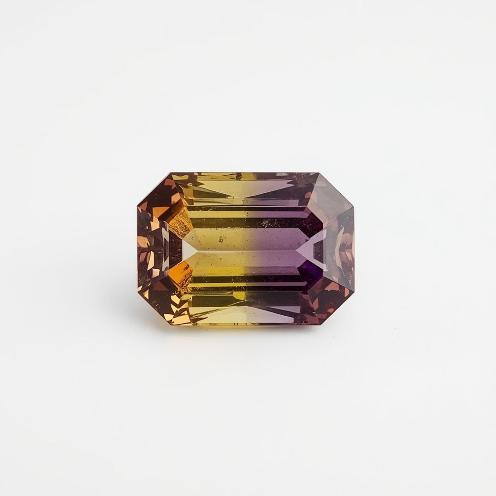 Ametrine 1PC Tiny 3x5 MM Emerald Faceted Multicolor Shine Semi Precious Loose Gemstones