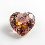 Ametrine 1PC Large 12x12 MM Heart Faceted Multicolor High-Quality Semi Precious Loose Gemstones
