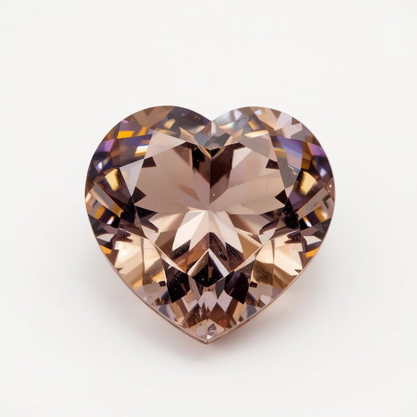 Ametrine 1PC Chunky 13x13 MM Heart Faceted Multicolor Natural Semi Precious Gems