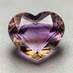 Ametrine 1PC Chunky 16x16 MM Heart Faceted Multicolor Pure Semi Precious Loose Gemstones